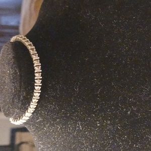 925 Silver Marked Tennis Bracelet Sz 7 3/4